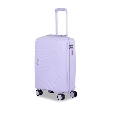 Purple Textured Cabin Trolley Bag